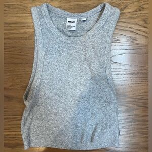 TNA Aritzia gray cropped tank